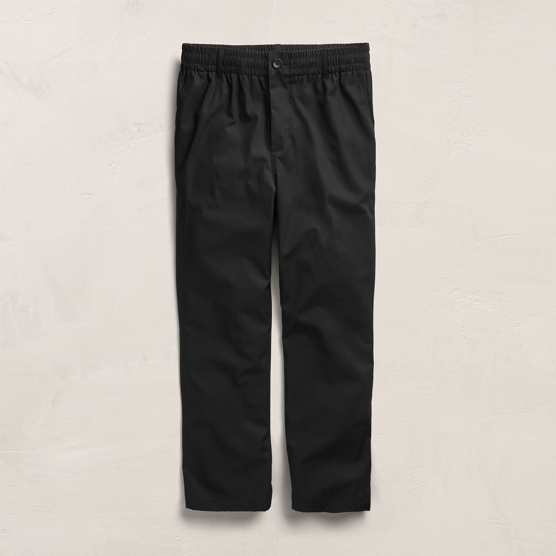Elevated Cotton Twill Drawstring Trouser in Black | James Perse Los Angeles