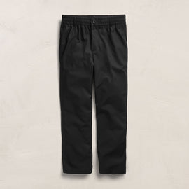 Elevated Cotton Twill Drawstring Trouser in Black | James Perse Los Angeles