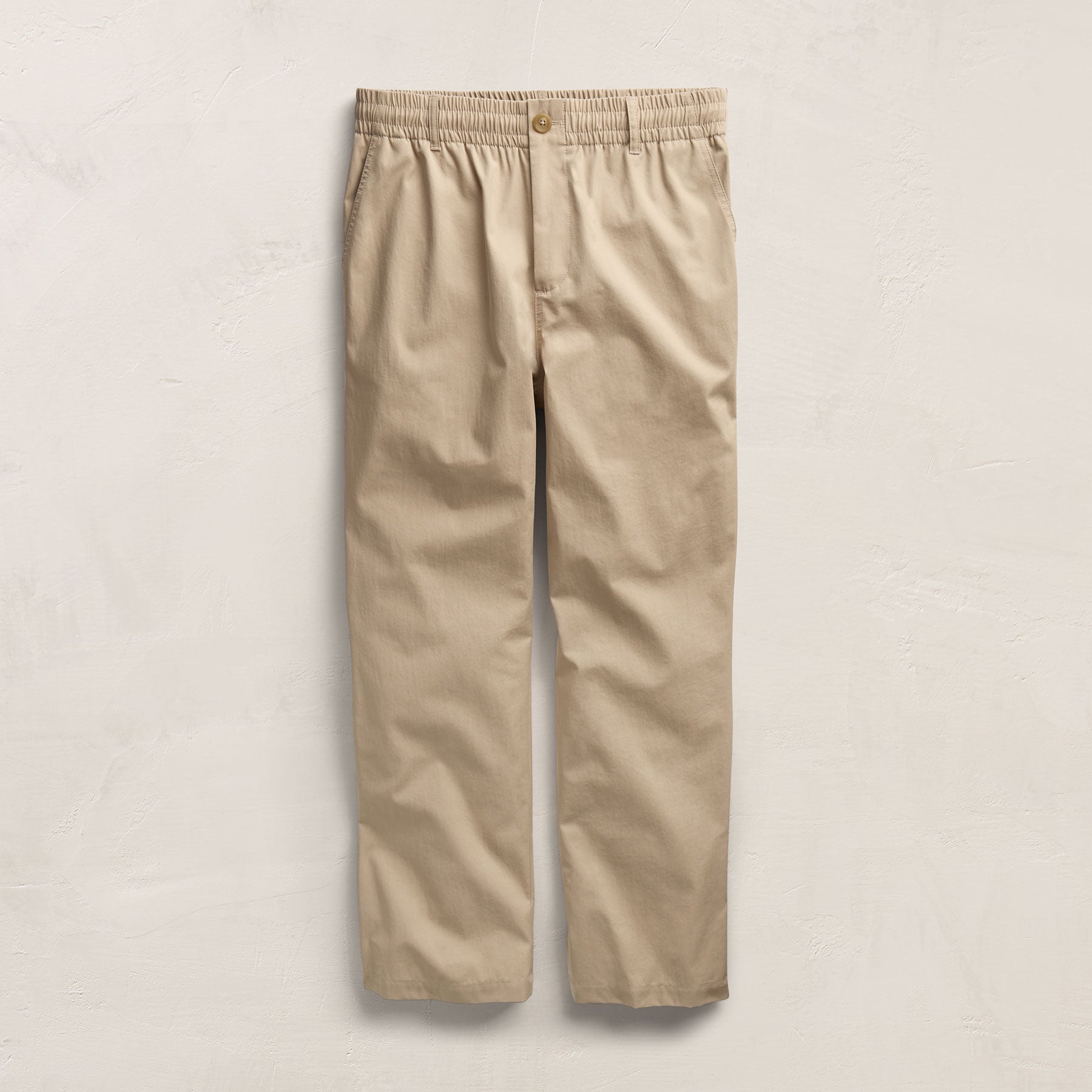 Elevated Cotton Twill Drawstring Trouser in Light Khaki | James Perse Los Angeles