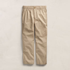 Elevated Cotton Twill Drawstring Trouser in Light Khaki | James Perse Los Angeles