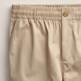 Elevated Cotton Twill Drawstring Trouser in Light Khaki | James Perse Los Angeles