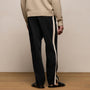 Elevated Cotton Twill Track Pant in Black/Latte/White | James Perse Los Angeles