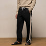 Elevated Cotton Twill Track Pant in Black/Latte/White | James Perse Los Angeles