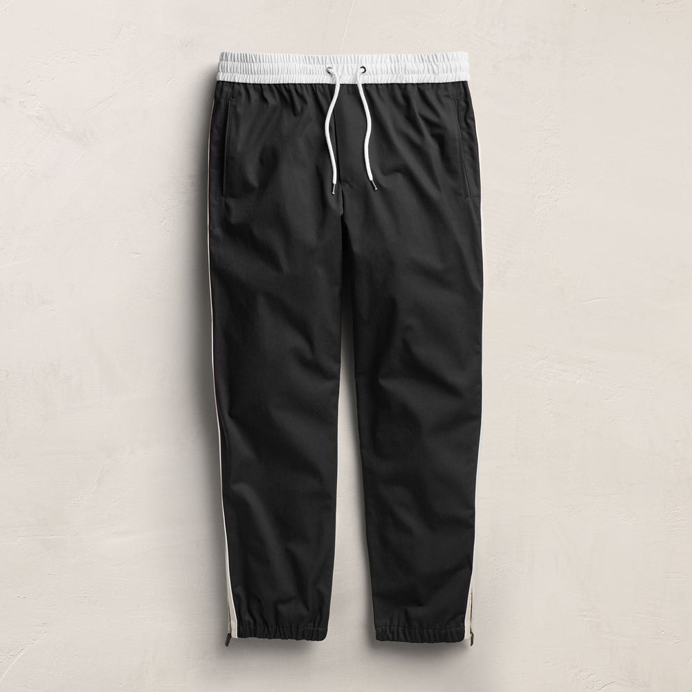 Elevated Cotton Twill Track Pant in Black/Latte/White | James Perse Los Angeles