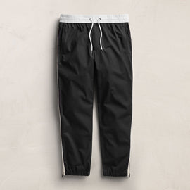 Elevated Cotton Twill Track Pant in Black/Latte/White | James Perse Los Angeles