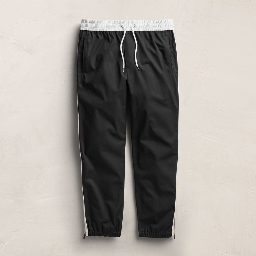 Elevated Cotton Twill Track Pant in Black/Latte/White | James Perse Los Angeles
