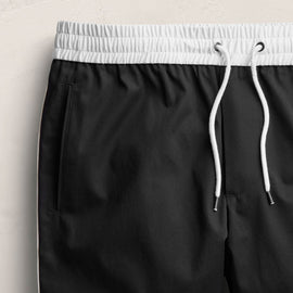 Elevated Cotton Twill Track Pant in Black/Latte/White | James Perse Los Angeles