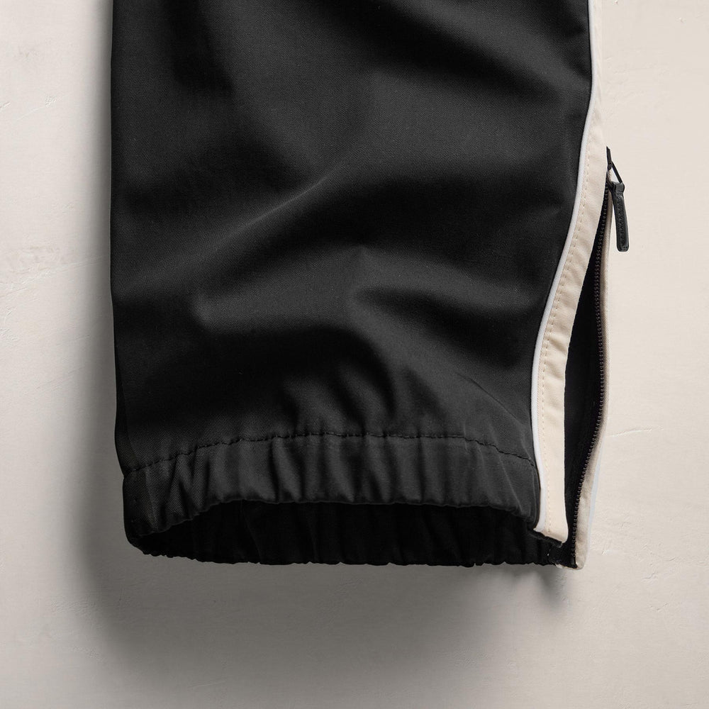 Elevated Cotton Twill Track Pant in Black/Latte/White | James Perse Los Angeles