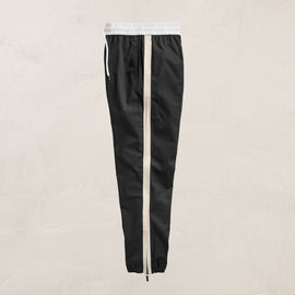 Elevated Cotton Twill Track Pant in Black/Latte/White | James Perse Los Angeles