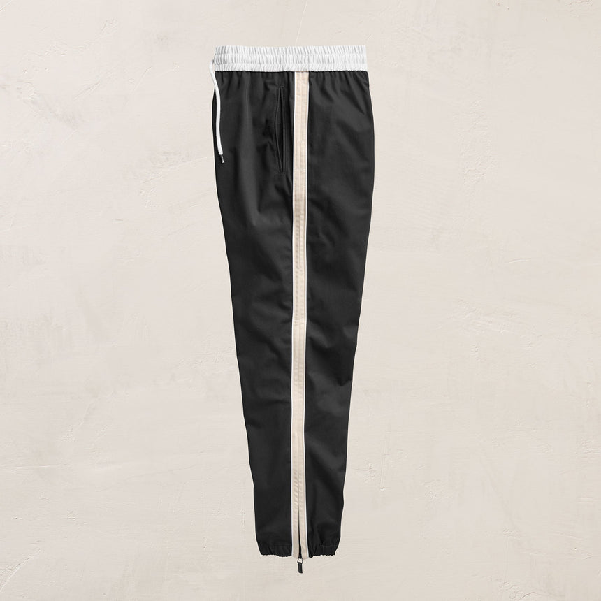 Elevated Cotton Twill Track Pant in Black/Latte/White | James Perse Los Angeles
