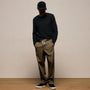 Elevated Cotton Twill Track Pant in Light Olive/Black/White | James Perse Los Angeles
