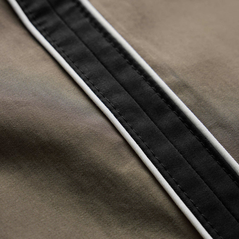 Elevated Cotton Twill Track Pant in Light Olive/Black/White | James Perse Los Angeles