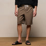Elevated Cotton Twill Track Short in Light Olive/Black/White | James Perse Los Angeles