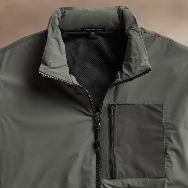 Water Repellant Sport Jacket in Artillery | James Perse Los Angeles