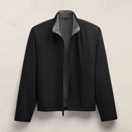 Technical Stretch Nylon Jacket in Black | James Perse Los Angeles
