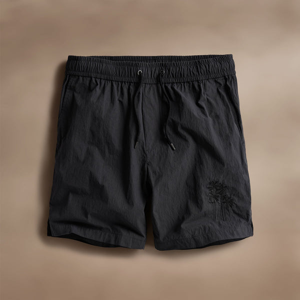 Palm Embroidery Shorts in Black | James Perse Los Angeles