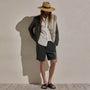 Palm Embroidered Boardshort in Carbon | James Perse Los Angeles