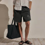 Palm Embroidered Boardshort in Carbon | James Perse Los Angeles
