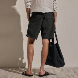 Palm Embroidered Boardshort in Carbon | James Perse Los Angeles
