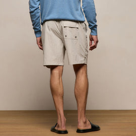 Palm Embroidered Boardshort in Salt | James Perse Los Angeles