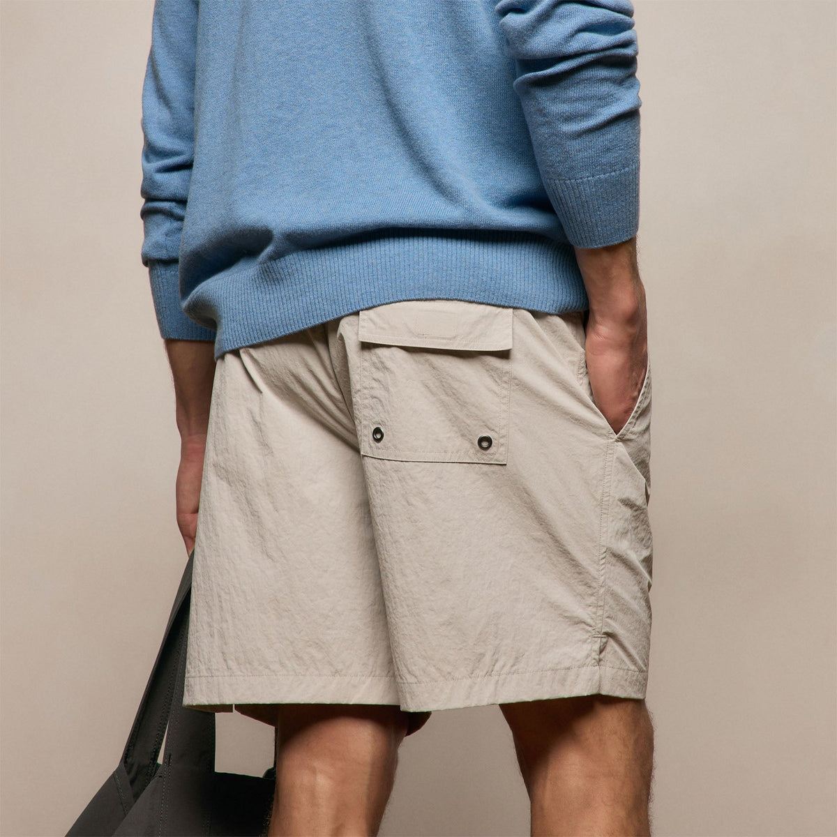Palm Embroidered Boardshort in Salt | James Perse Los Angeles