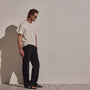 Lighweight Wool Pull On Trouser in Black | James Perse Los Angeles