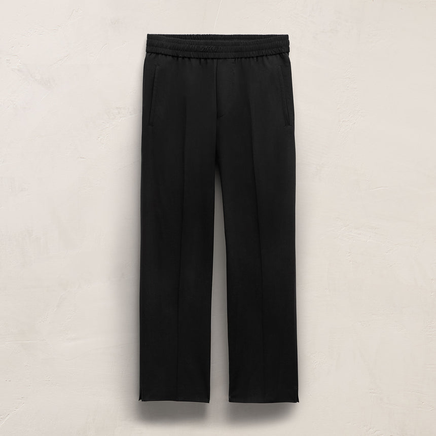 Lighweight Wool Pull On Trouser in Black | James Perse Los Angeles