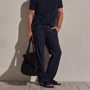 Lighweight Wool Pull On Trouser in Blue Noir | James Perse Los Angeles