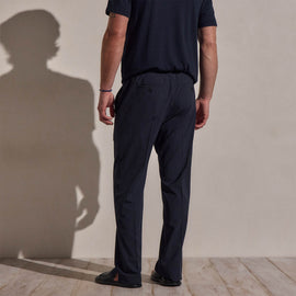 Lighweight Wool Pull On Trouser in Blue Noir | James Perse Los Angeles