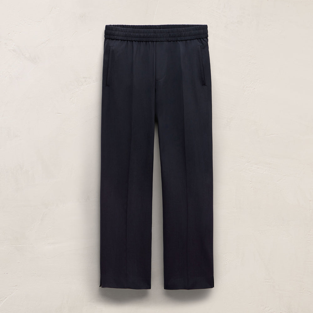 Lighweight Wool Pull On Trouser in Blue Noir | James Perse Los Angeles