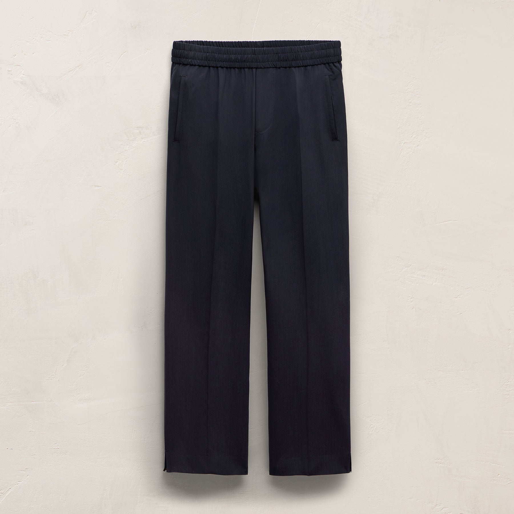Lighweight Wool Pull On Trouser in Blue Noir | James Perse Los Angeles