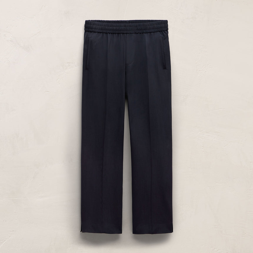 Lighweight Wool Pull On Trouser in Blue Noir | James Perse Los Angeles