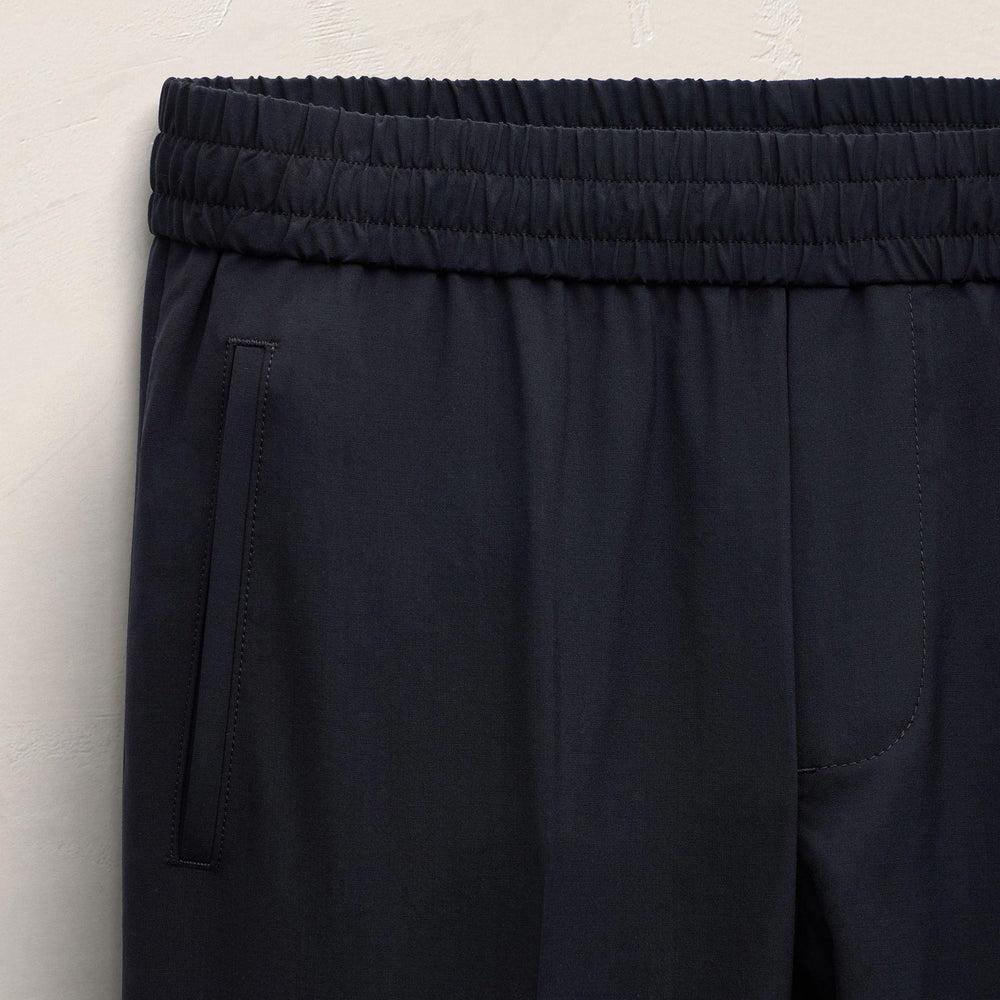 Lighweight Wool Pull On Trouser in Blue Noir | James Perse Los Angeles
