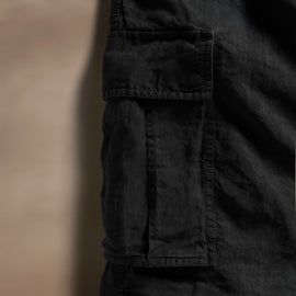 Textured Linen Flight Pant in Black | James Perse Los Angeles