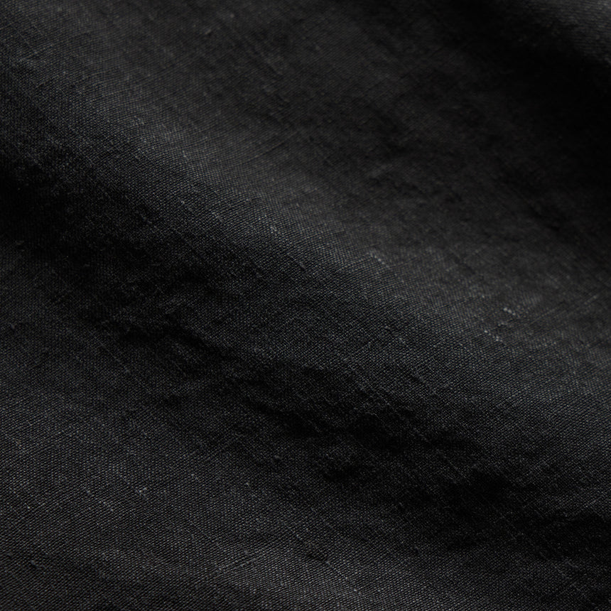 Textured Linen Flight Short in Black | James Perse Los Angeles