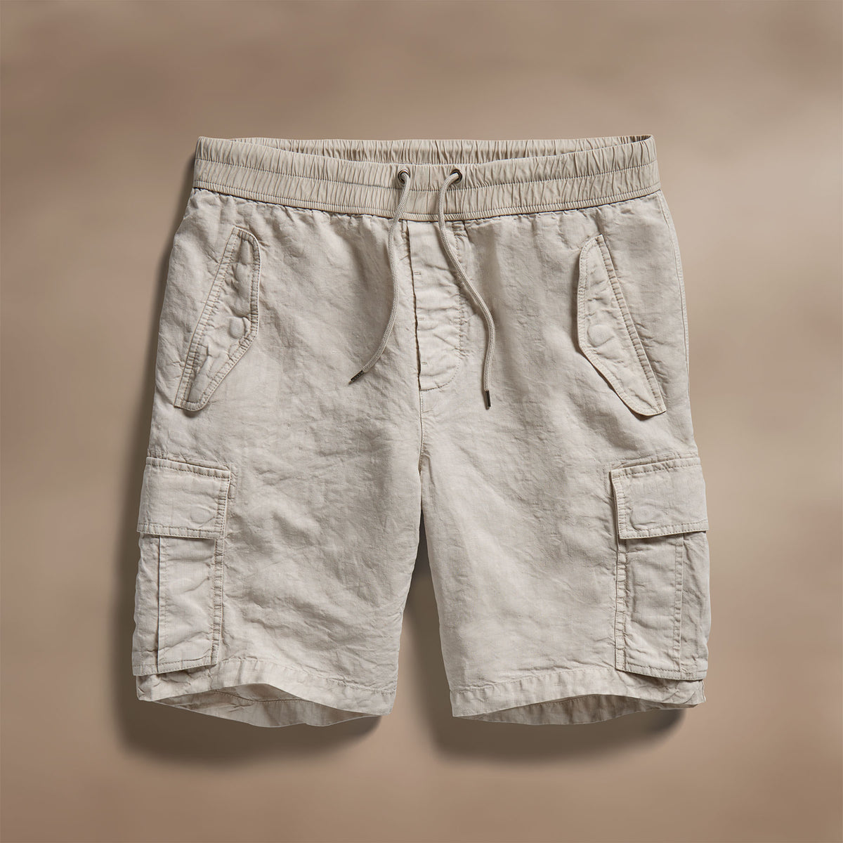 Textured Linen Flight Short in Salt Pigment | James Perse Los Angeles