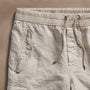 Textured Linen Flight Short in Salt Pigment | James Perse Los Angeles