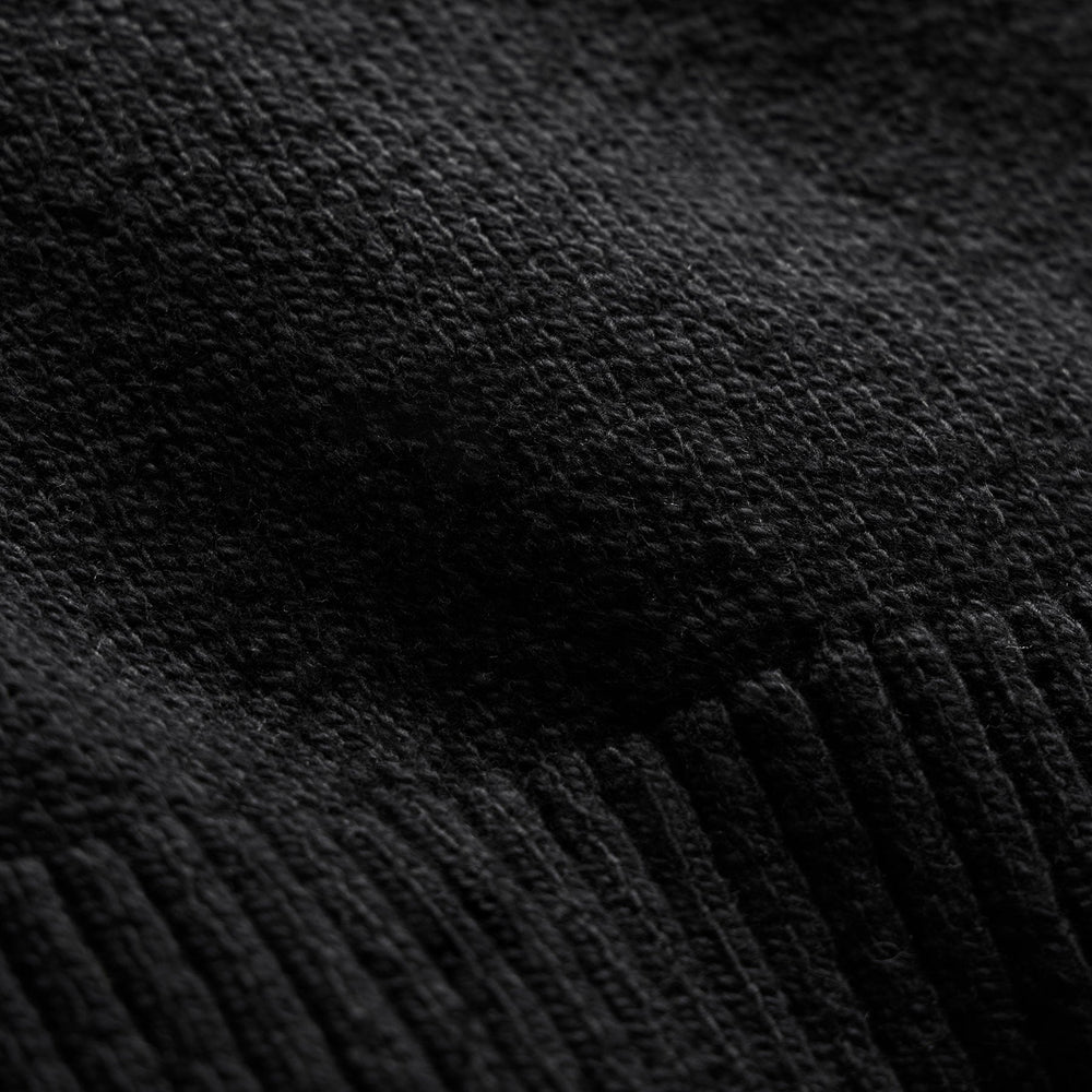 Stretch Cotton Crew Sweater in Black | James Perse Los Angeles