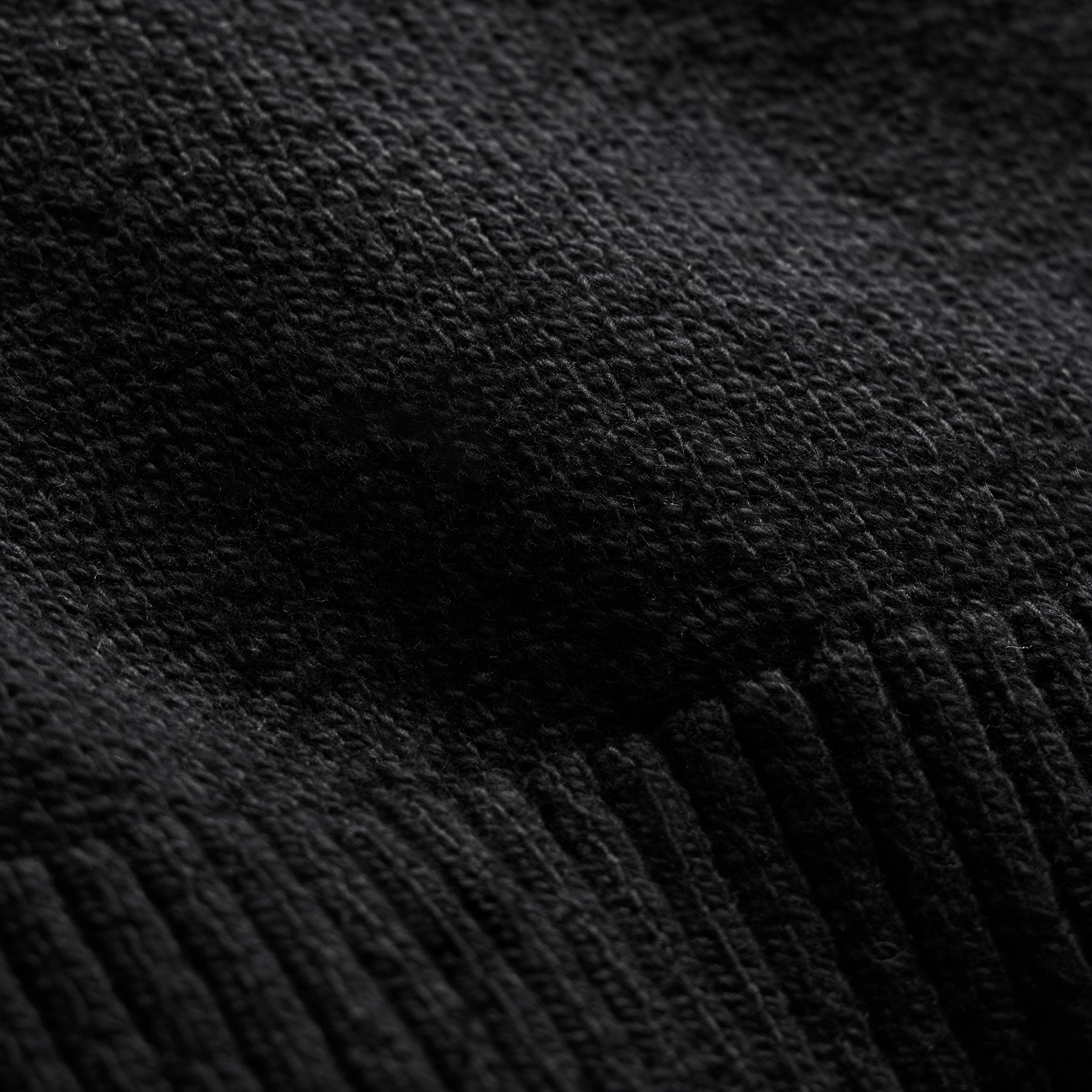 Stretch Cotton Crew Sweater in Black | James Perse Los Angeles