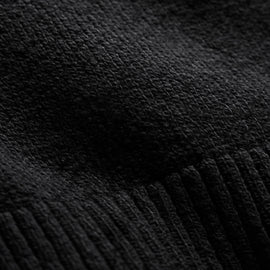Stretch Cotton Crew Sweater in Black | James Perse Los Angeles
