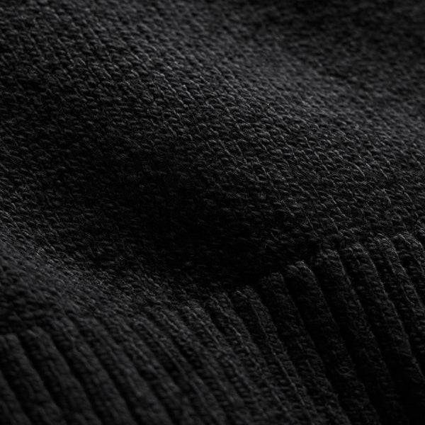Stretch Cotton Crew Sweater in Black | James Perse Los Angeles