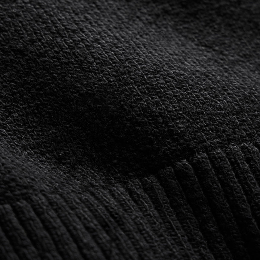 Stretch Cotton Crew Sweater in Black | James Perse Los Angeles