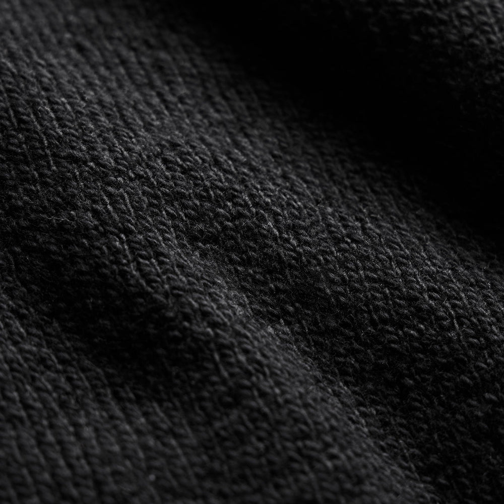 Stretch Cotton Crew Sweater in Black | James Perse Los Angeles