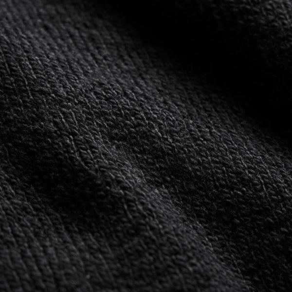 Stretch Cotton Crew Sweater in Black | James Perse Los Angeles