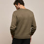 Stretch Cotton Crew Sweater in Light Olive | James Perse Los Angeles
