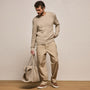 Stretch Cotton Crew Sweater in Taupe | James Perse Los Angeles
