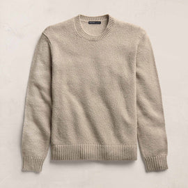 Stretch Cotton Crew Sweater in Taupe | James Perse Los Angeles