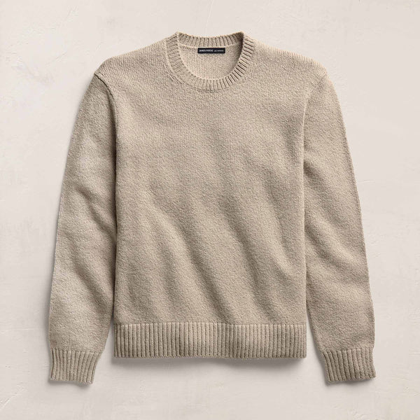Stretch Cotton Crew Sweater in Taupe | James Perse Los Angeles