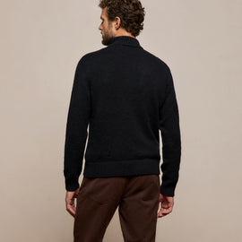 Stretch Cotton Knit Pullover in Black | James Perse Los Angeles