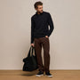 Stretch Cotton Knit Pullover in Black | James Perse Los Angeles